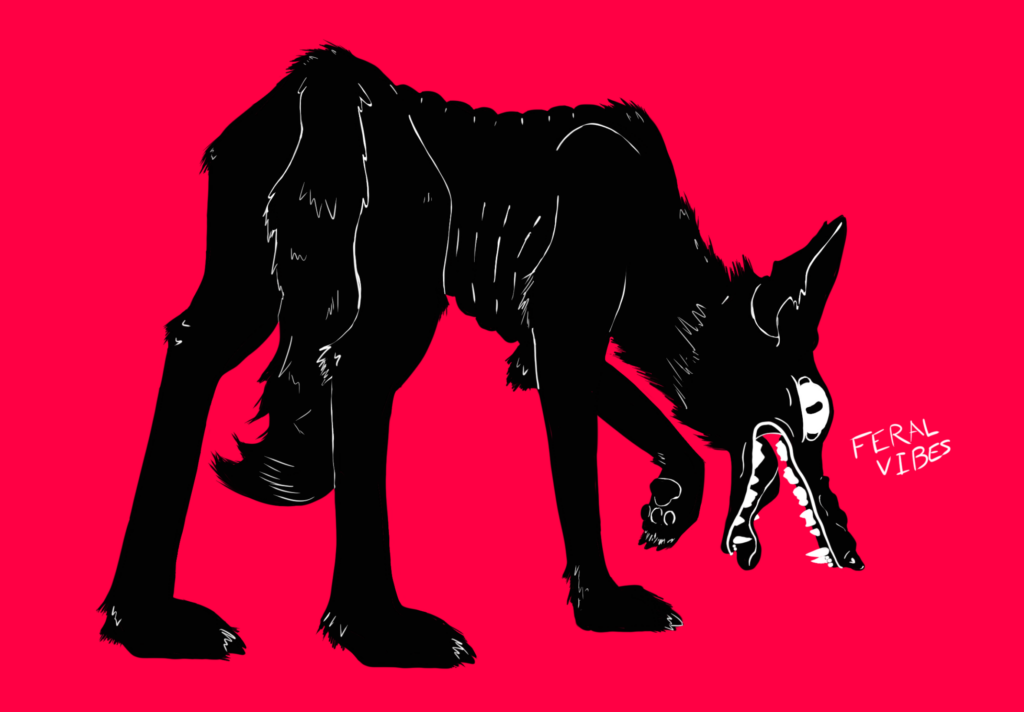 Fetal Coyote Poster Style Art